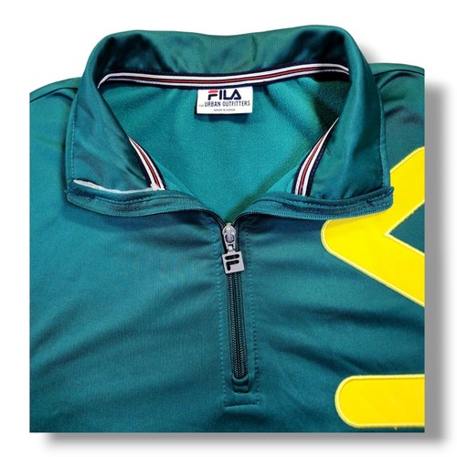 Fila Urban Outfitters Men's Pullover 1/4 Zip Sweatshirt Medium Green Red Yellow - Picture 10 of 17
