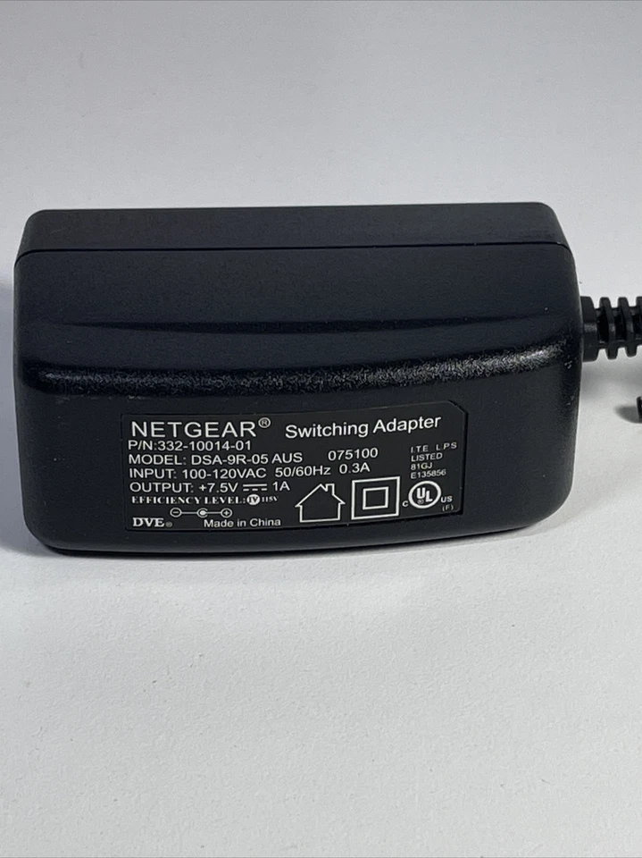 Genuine Netgear AC Switching Adapter DSA-9R-05 AUS 332-10014-01 7.5V 1A - Image 2 of 4