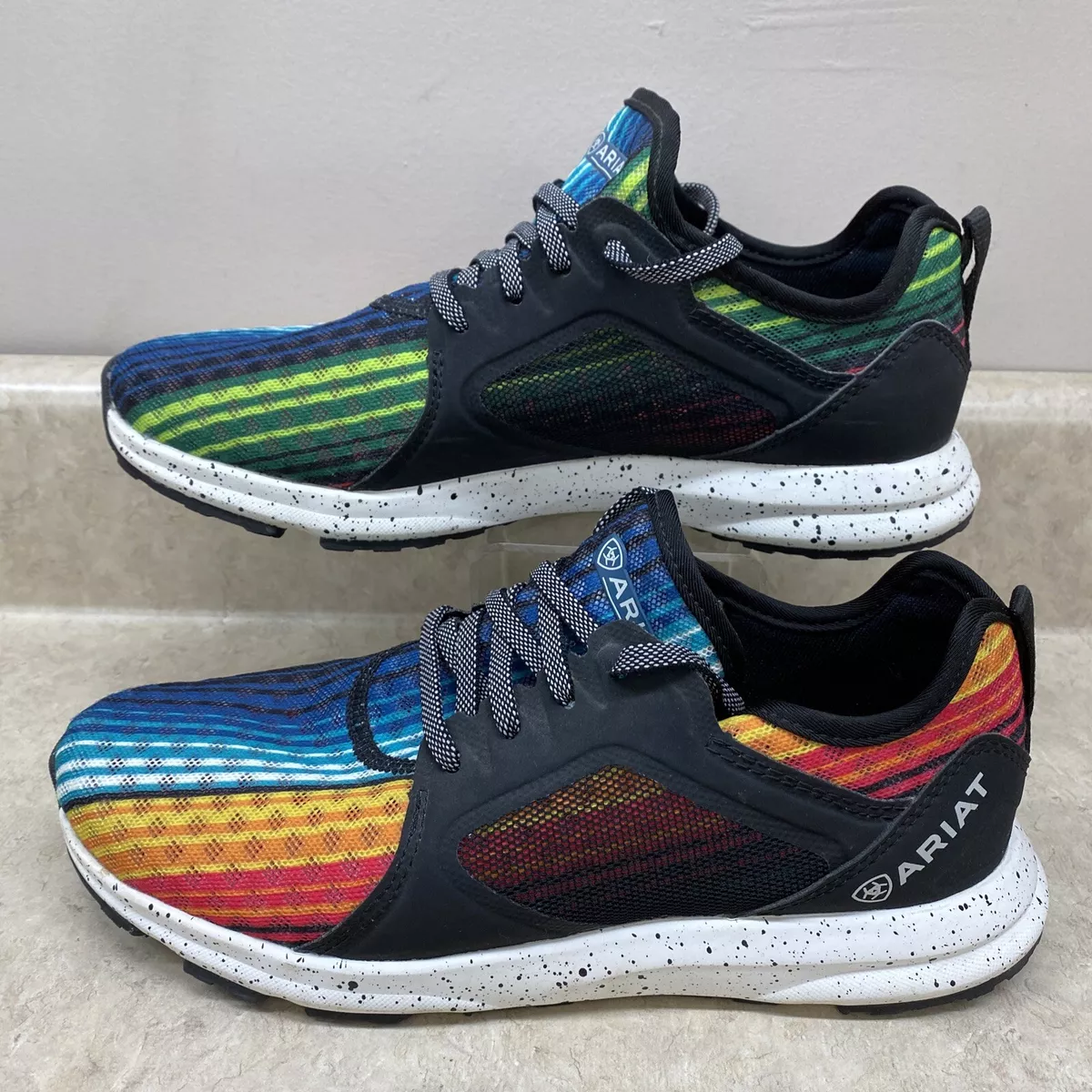 Ariat Women s Sneakers Fuse Rainbow Stripe Style 10021636 Size 6.5