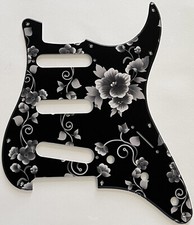 For Fender Stratocaster Strat US SSS 11 Hole Guitar Pickguard,Flower Pattern