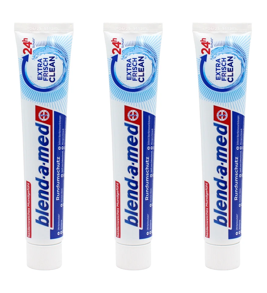 Blend-a-med Extra Frisch Clean Zahnpasta Zahncreme , 3x75ml EAN8006540947050