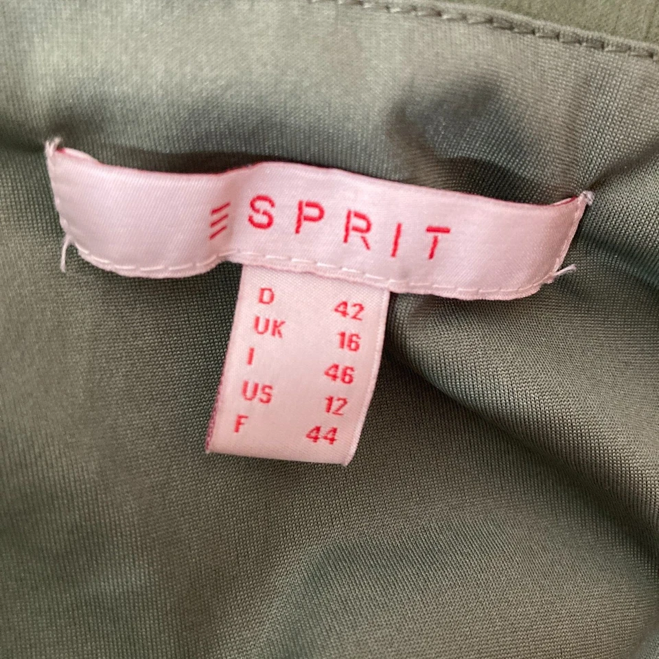 Vintage Esprit Dress Womens Size 12 Green Pleated - Image 4 of 4