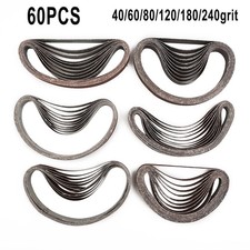 60pcs /set Sanding Belts 13x457 Mm 40/60/80/120/180/240Grit Fit For Black for