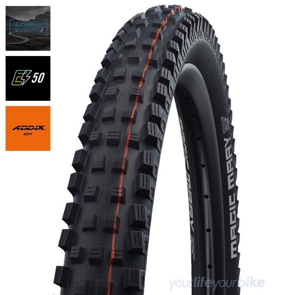"Schwalbe Magic Mary 29\" Faltreifen 2.4\" Tubeless E-BIKE 50㎞H Mountainbike 62-622"-image