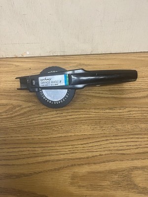 Vintage DYMO Office Mate II 1540 Embossing Label Maker 3/8  1/2  Black ExCond.