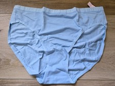 NWT Victoria's Secret Blue Signature Waistband Cotton High-Leg Brief Panties L