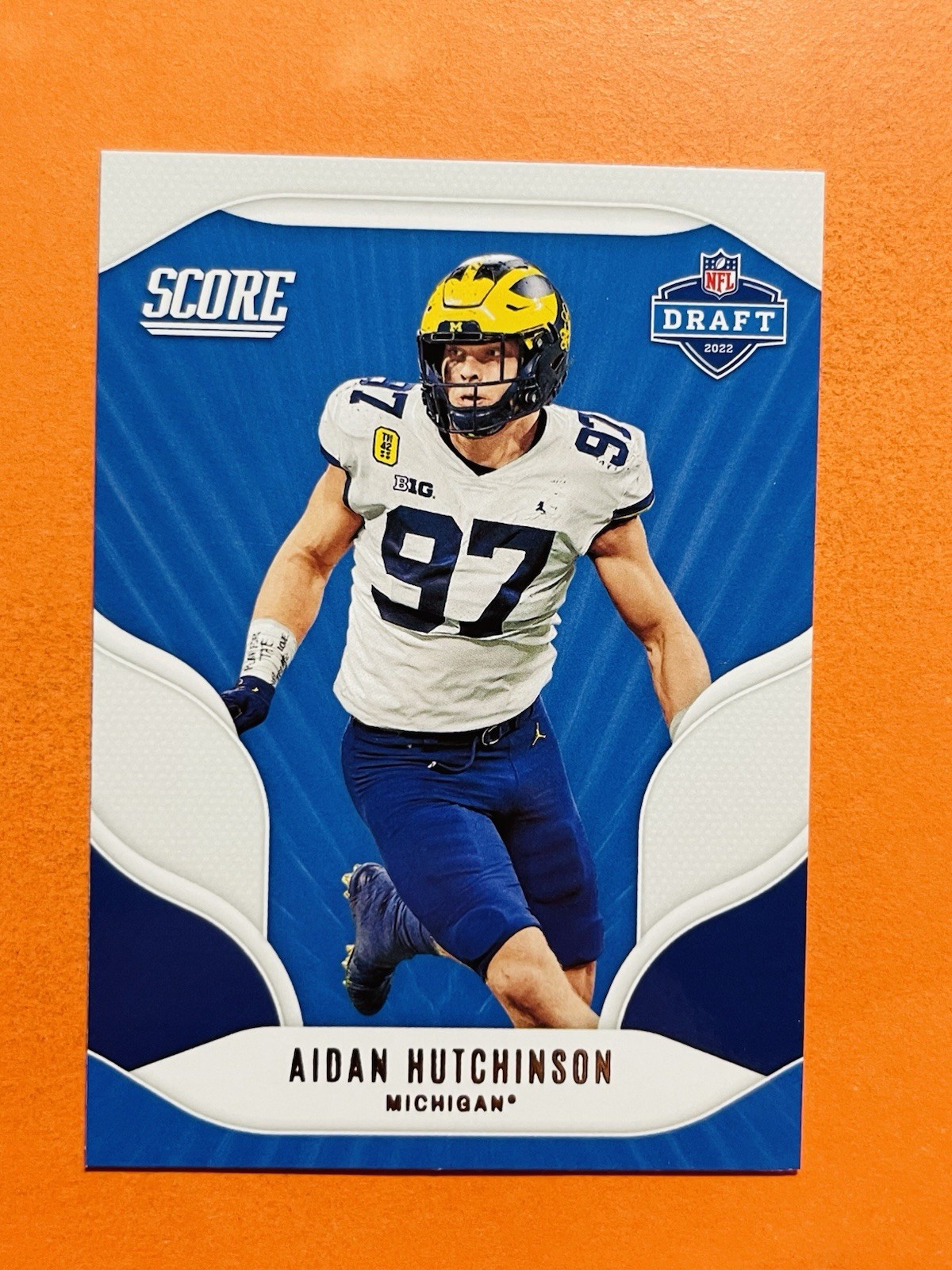 2022 Panini Score NFL Draft Aidan Hutchinson #D6 Rookie Detroit Lions RC