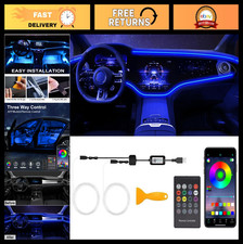 Rgb Interior Car Led Strip Lights Kit - Wireless App Remote 158in Fiber Optic