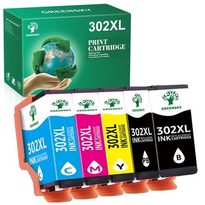 5 302XL ink Black Color Compatible For Epson Expression Premium XP-6000 XP-6100