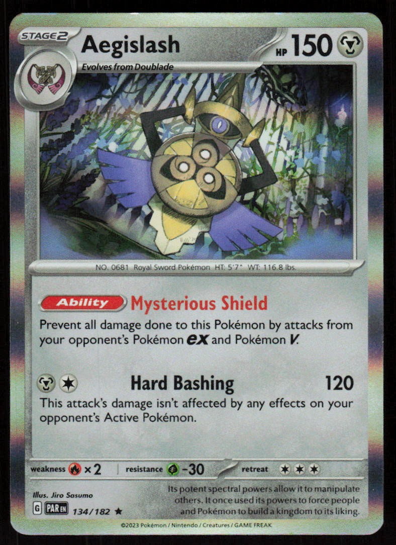 Aegislash 134/182 Rare Paradox Rift Pokemon Holo Near Mint