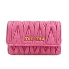 MIU MIU Matelasse Leather 6 Ring Key Case Key Holder Pink Authentic Used F/S