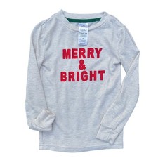 Members Mark Kids Pajama Set Long Sleeve Merry  Bright Holiday Sleepwear Size 4