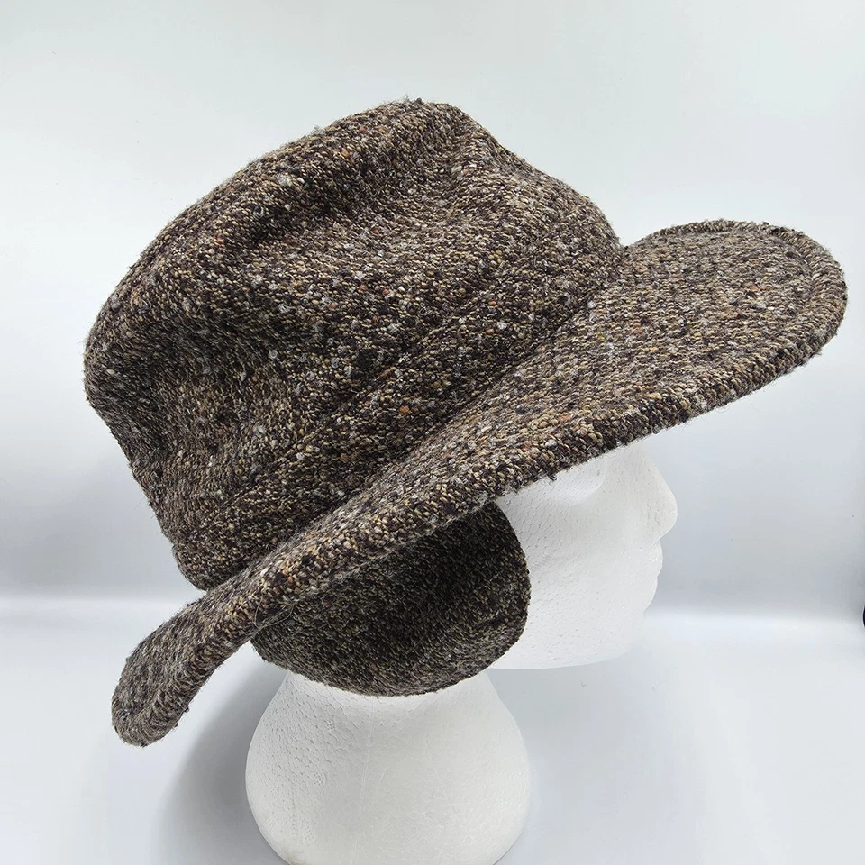 VTG Tilley TW2 Winter Hat Wool Tweed Brown Men’s 7 3/8 Made in Canada - Image 2 of 4