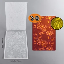 Lotus Pattern 3D Embossing Folder for Adding Texture Paper Crafting Card Making