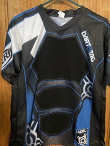 Kids Large Dart Tag By Nerf Jeresy Shirt Blue White Black 100% Polyester