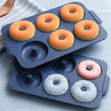 Nonstick Silicone Donut Pan: 3.5 Inch Doughnut Pan with Metal Frame - Silicon...