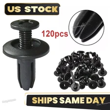 6MM Bumper Clips Car Auto Hole Plastic Rivets Fastener Fender Push Pin 120 Pcs