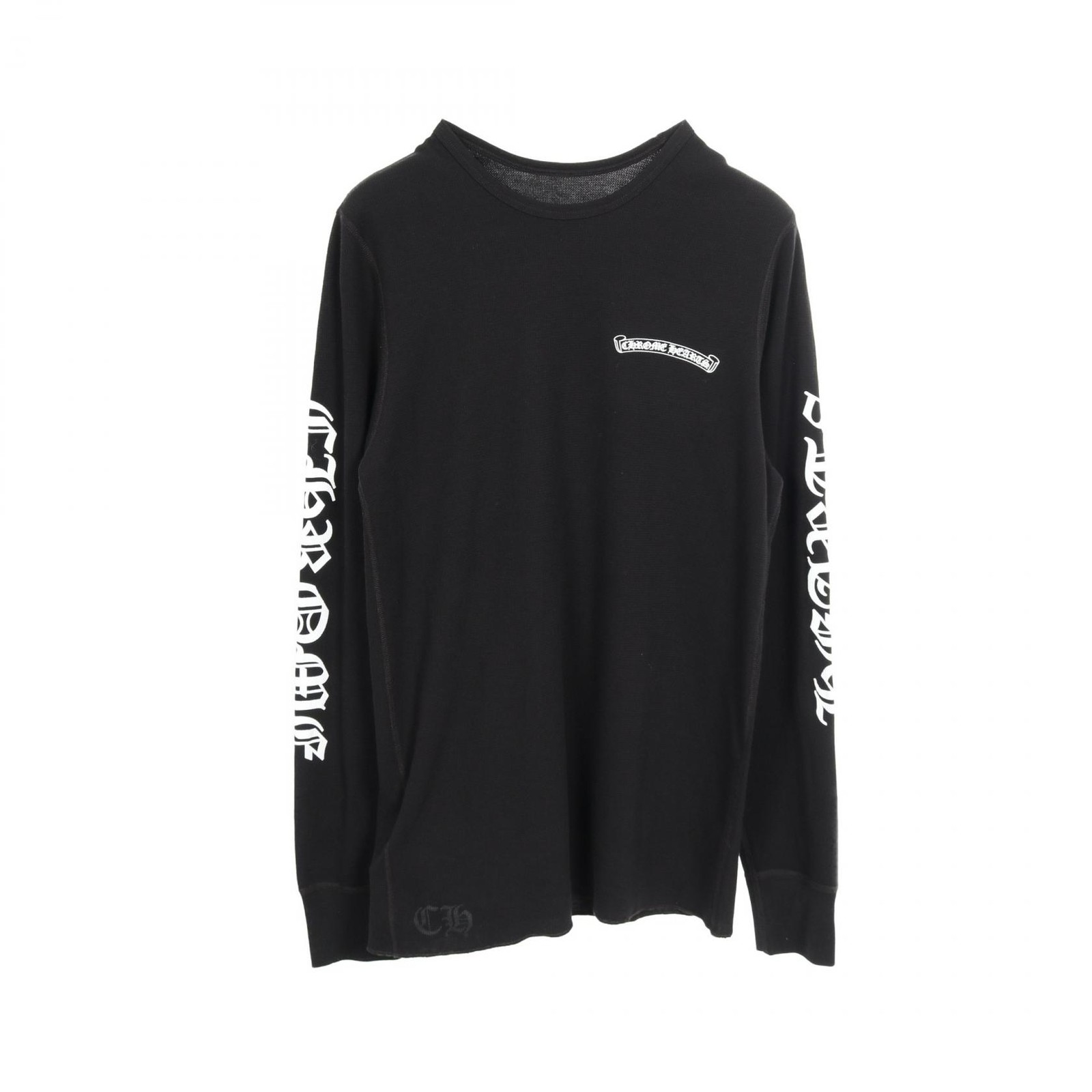 CHROME HEARTS T-shirt #XL cotton polyester Black White Used mens