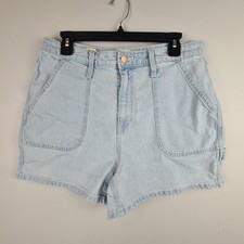 Universal Thread Highest Rise Midi Denim Shorts Womens Light Blue Wash Sz 12 /31