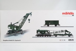 Märklin 49570 H0 Steam Crane Ardelt 57 T H0 Epoch III mfx DCC Sound in Original Packaging
