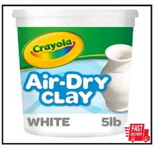 Crayola Air-Dry Self-Hardening Modeling Clay, 5LB Bucket, White
