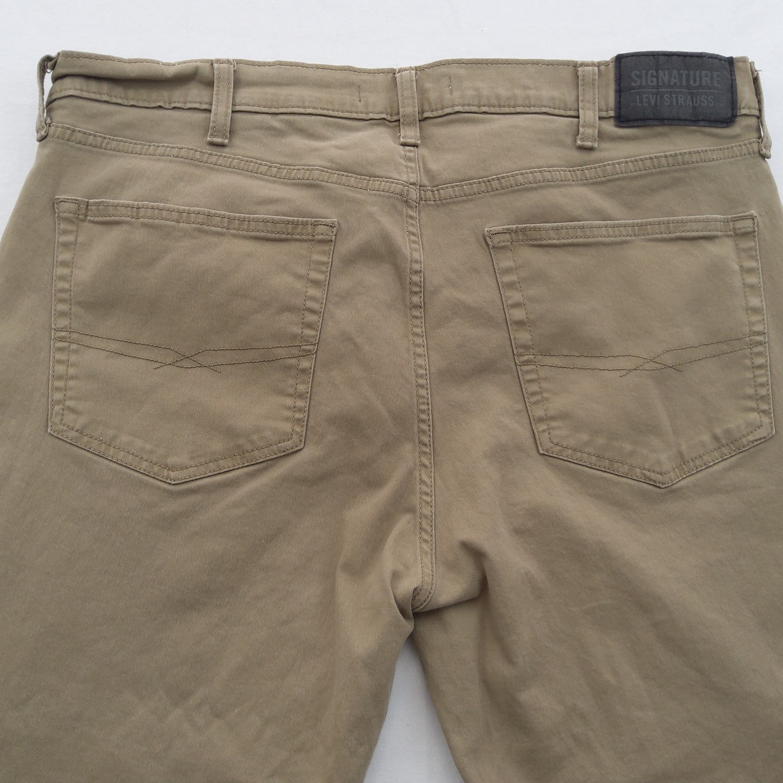 Levis Signature Athletic Fit Mens Stretch Brown Denim Jeans Size 38x30 (38×28) thumbnail 14