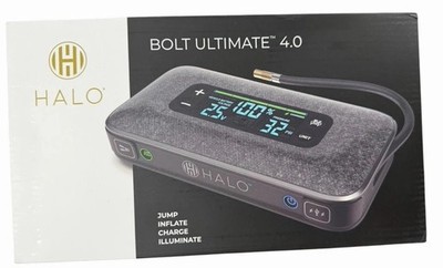 HALO Bolt Ultimate 4.0 Jump Starter Air Compressor USB Power Bank LED - Black