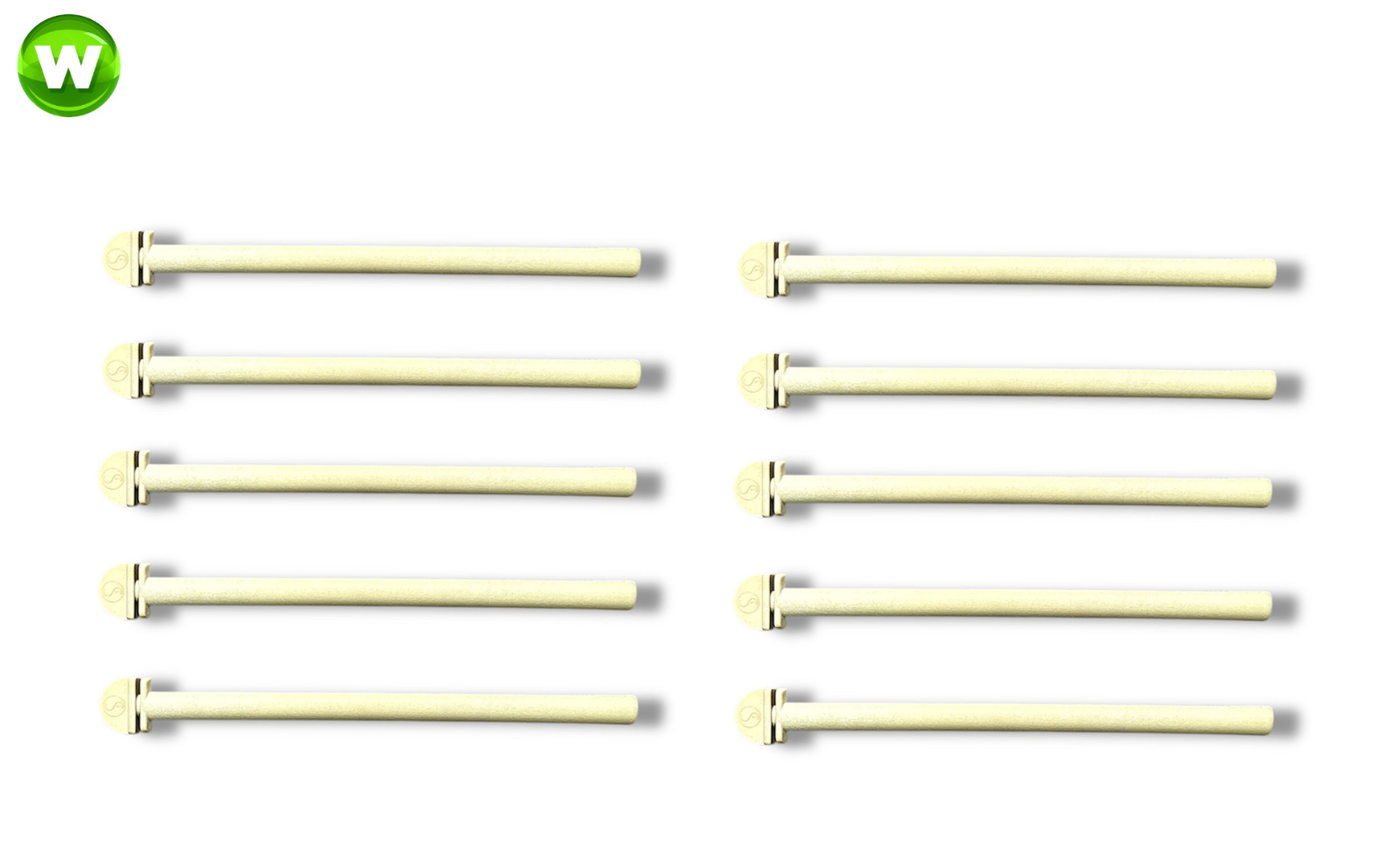 10 PACK WUNDAPETS PLASTIC TWIST ON PERCH LARGE 22CM CAGE AVIARY BIRD PERCH