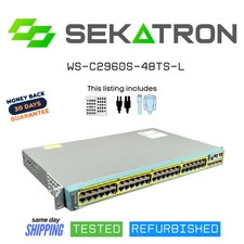 🔀 Cisco WS-C2960S-48TS-L 48-Port Gigabit Ethernet LAN Switch LAN Base ⚡FastShip
