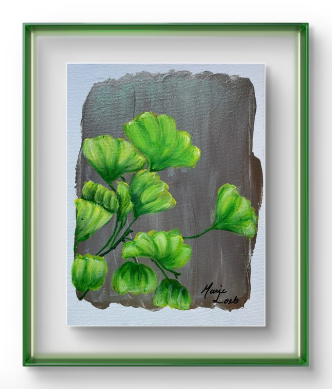 Loeb Original Artisan 11x14 Elegant Botanical Beauty-w/light green sheen!