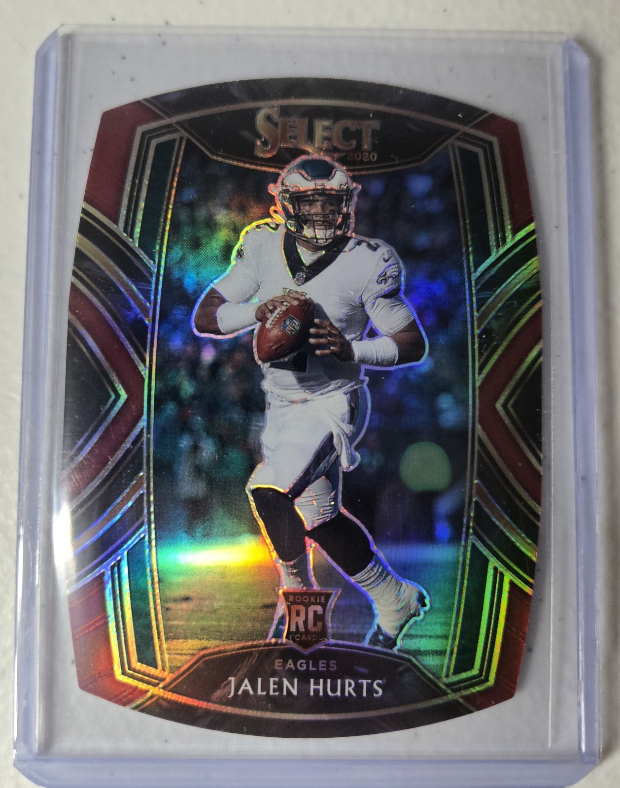 Jalen Hurts 2020 Select Club Level Maroon Holo Diecut RC