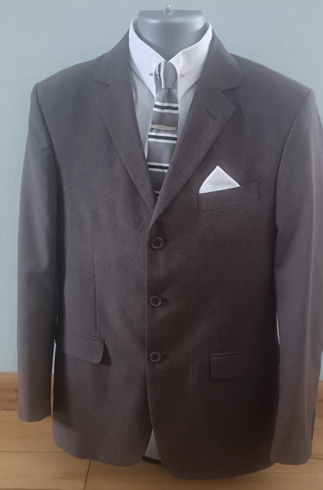 Mod Taylor & Reece  Grey 3 Button Suit Jacket 40" Regular Vintage - Image 2 of 4