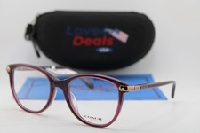 NEW COACH HC 6220U 5773 CLEAR PURPLE GOLD AUTHENTIC EYEGLASSES 54-20