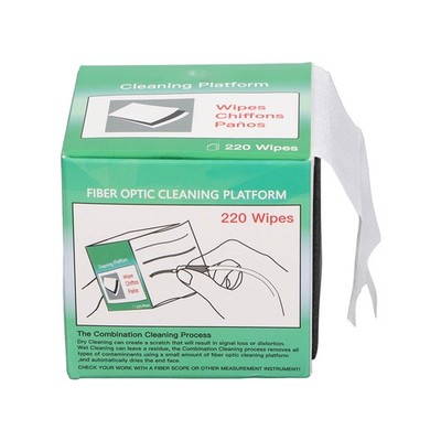 Fiber Optic Cleaning Wipe 220 Sheets Dust Free Cleaner Platform Fiber Optic SET