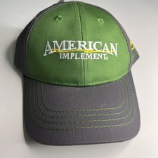 JOHN DEERE Toddler BB Cap American Implement hook and loop Back Green/Grey