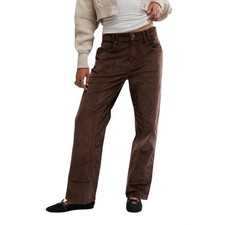 NWT WE THE FREE Brown Risk Taker Corduroy Straight Leg Pants Womens Size 29x29