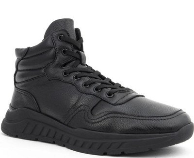 La Conte Men's Black Leather Ankle Boots Casual Fashion LAC3969-20270BLA