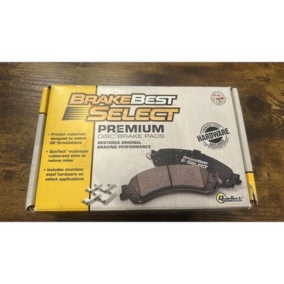 BrakeBest Select Premium Semi-Metallic Disc Brake Pads SM1084 with Hardware Set