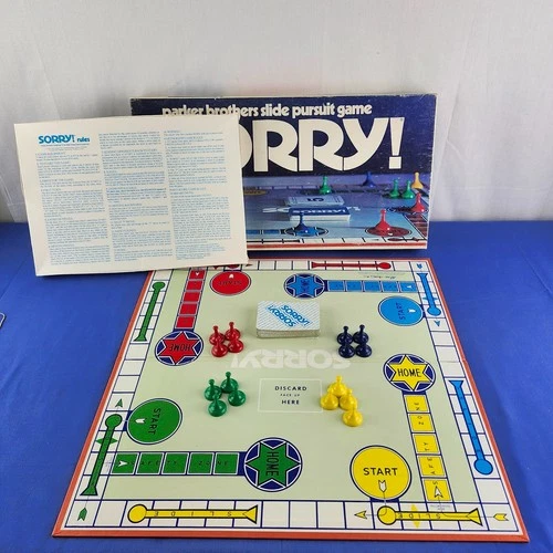VINTAGE Sorry COMPLETE Parker Brothers 1972 Classic Board Game