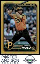 Jared Triolo Rookie Gold Foil 2024 Topps #281 Pittsburgh Pirates Baseball Card. rookie card picture
