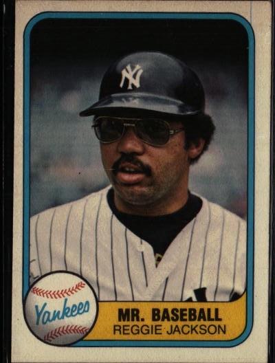 1981 Fleer #79b Reggie Jackson T116