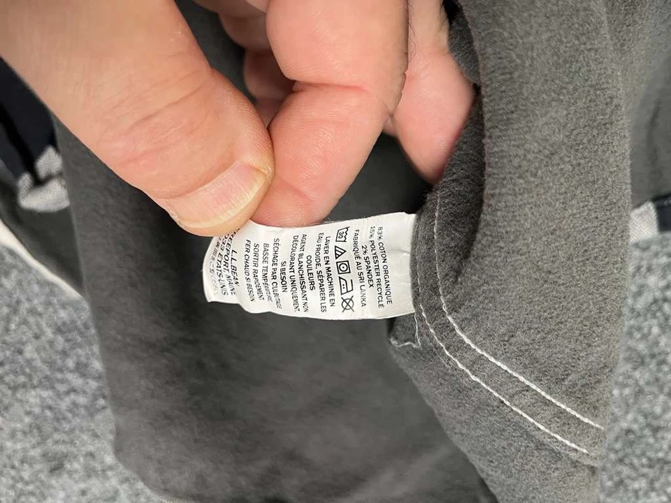 LL Bean Shacket Mens Large White Black Buffalo Plaid Fleece Lined Flannel Shirt - Image 2 of 4