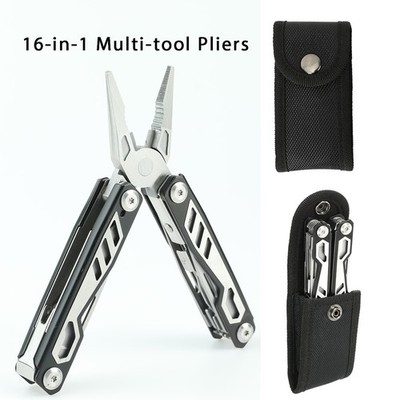 16-in-1 Multi-tool Pliers Rugged & Practical Portable Pocket Camping Tools 3.7''