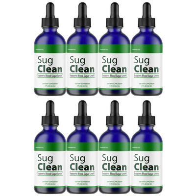 Sug Clean Blood Support Drops, SugClean Advanced Formula- 8 Bottles Official