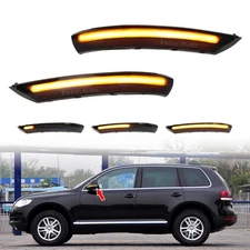 2x Dynamic LED Side Mirror Turn Signal Light For 2007-2010 Volkswagen VW Touareg