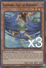 3X Yugioh Blackwing - Gale the Whirlwind BLCR-EN056 Ultra Rare 1st Edition NM
