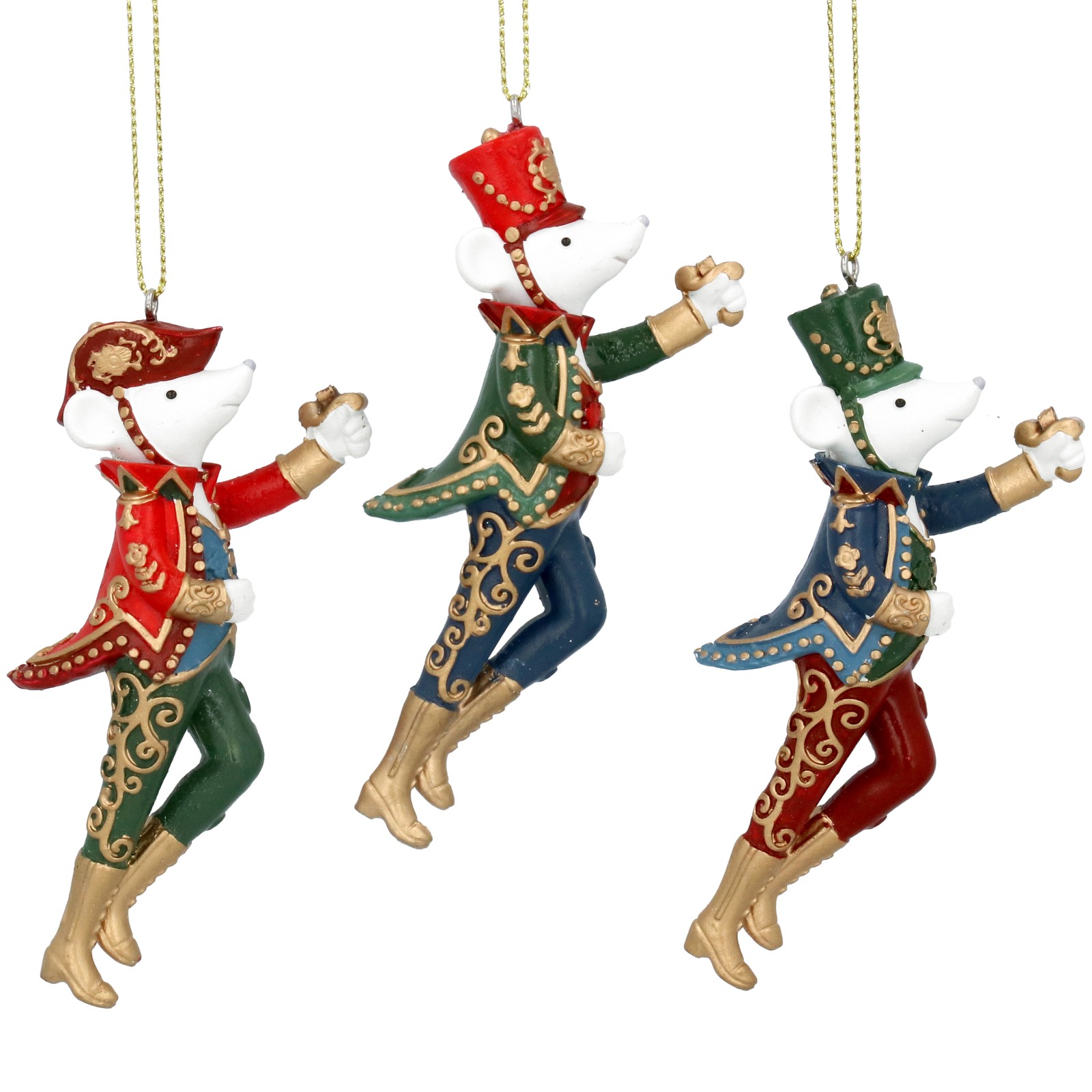 Gisela Graham Nutcracker Mice Rat Soldiers Christmas Tree Decoration Ornaments 3