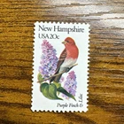 SINGLE Vintage 20c US Stamp New Hampshire's State Bird and Flower Scott # 1981