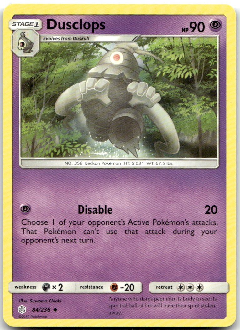 Dusclops 84/236 Uncommon Cosmic Eclipse Pokemon Near Mint