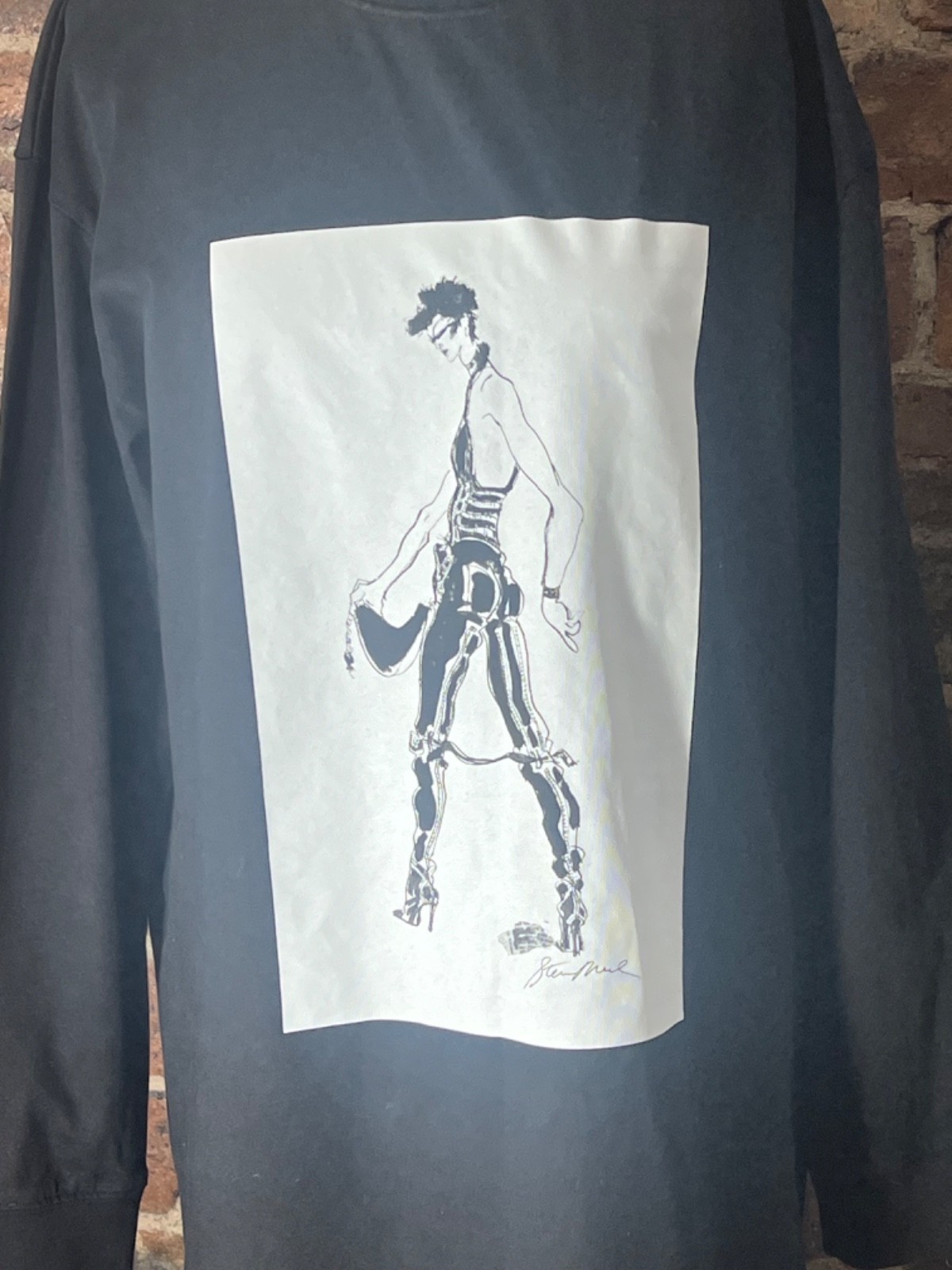 STEVEN MEISEL FOR ZARA LONG BLACK L/S OVERSIZED TOP XS NWT image 8